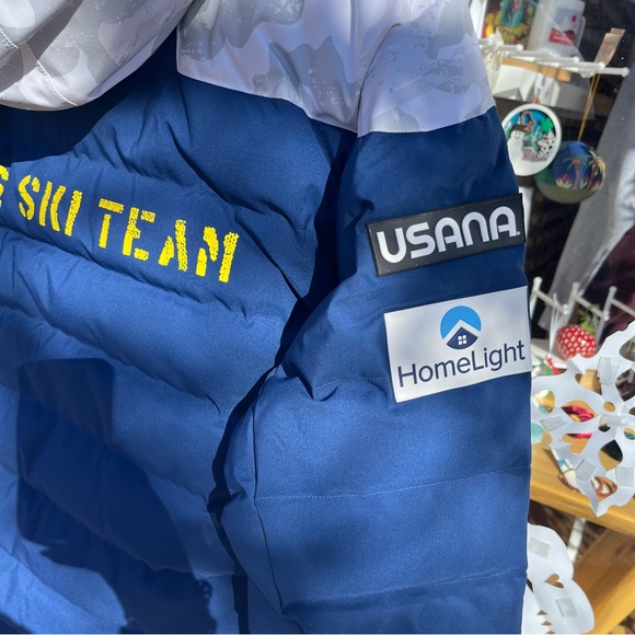 US Ski Team Spyder Rocket GoreTex Infinium Down Jacket Snow Camo Medical Rare  L - Picture 13 of 15